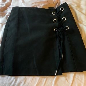 Suede skirt